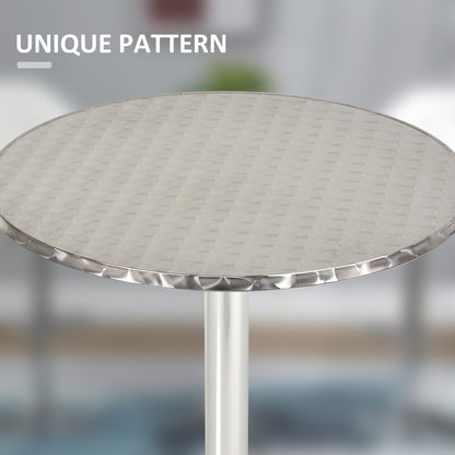 Adjustable Aluminium Bar Table-Silver