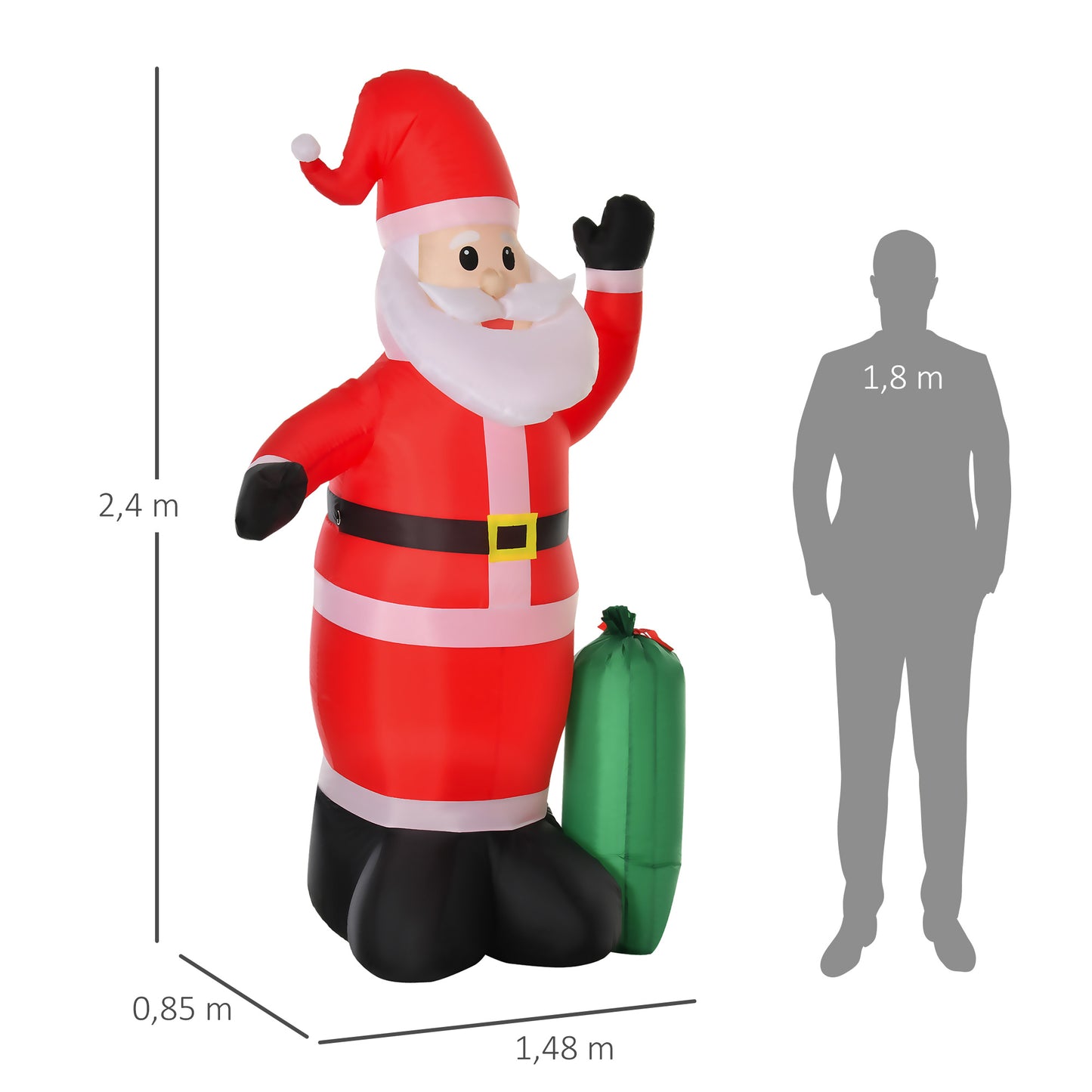 Inflatable 2.4m Santa Claus