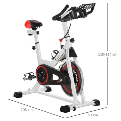 Upright Exercise Bike Indoor Training Cycling Machine Stationary Workout Bicycle with Adjustable Resistance Seat Handlebar