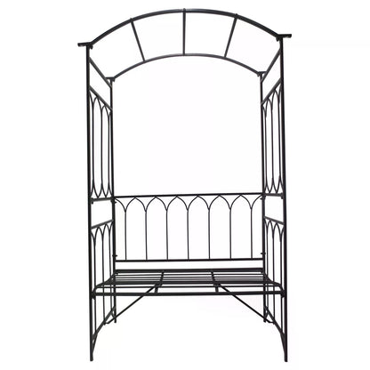 Garden Arbor Bench Plant Climbing Support Trellis for Rose Vines Black