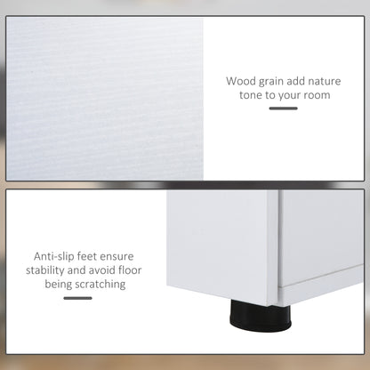 Lockable Filing Cabinet Particle Board 2-Tier White