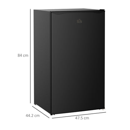 91 Litre Freestanding Under Counter Fridge with Chiller Box, Reversible Door, Adjustable Thermostat, 47.5cm Wide, Black