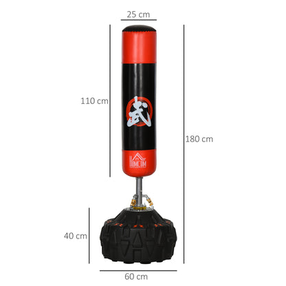 Freestanding Boxing Punch Bag Stand w/ Fillable Base Absorption Springs Suction Cups Professional Work Out Home Gym