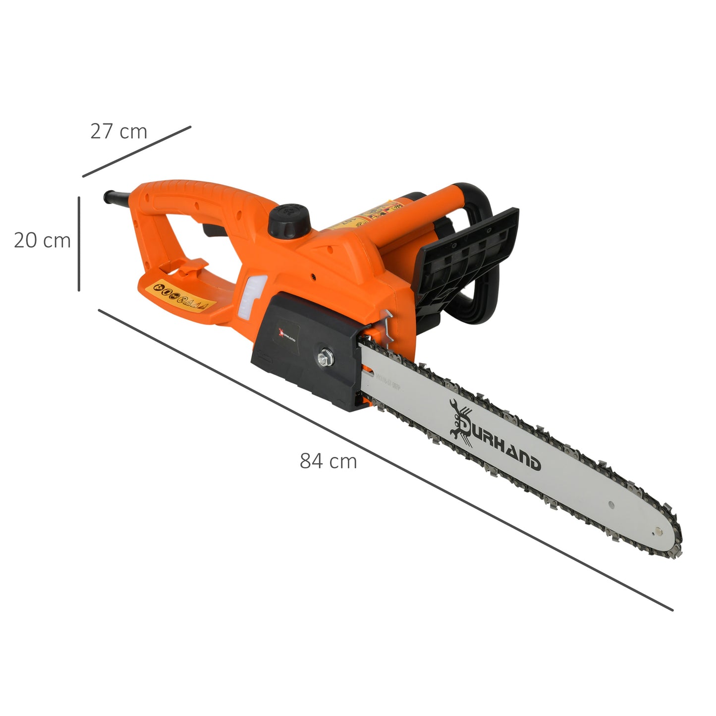 Electric Chainsaw, 2000 W,  40 cm Blad, Corded Aluminium-Orange