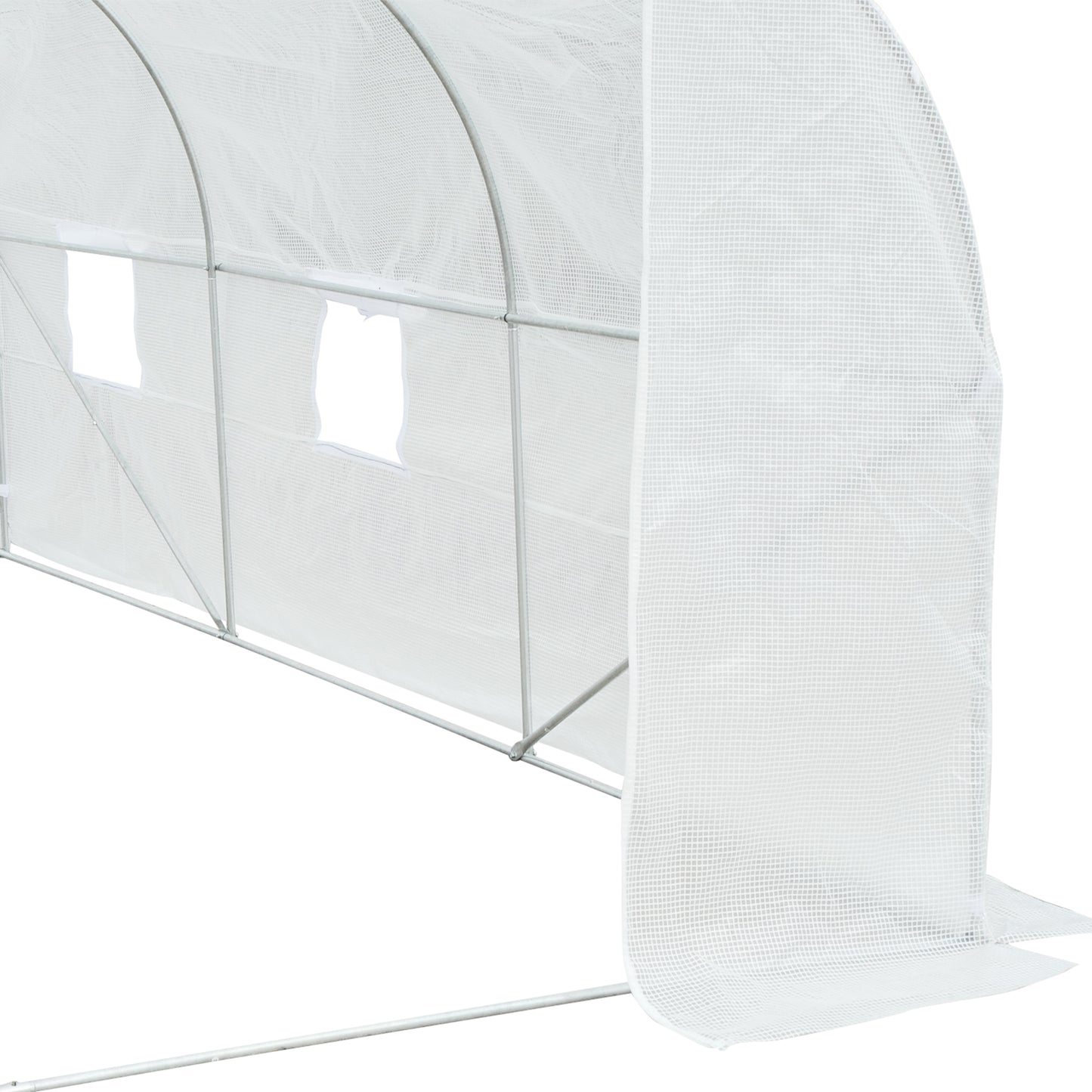 2H x 3.5L x 3W (m) Walk-in Tunnel PE Mesh Greenhouse White