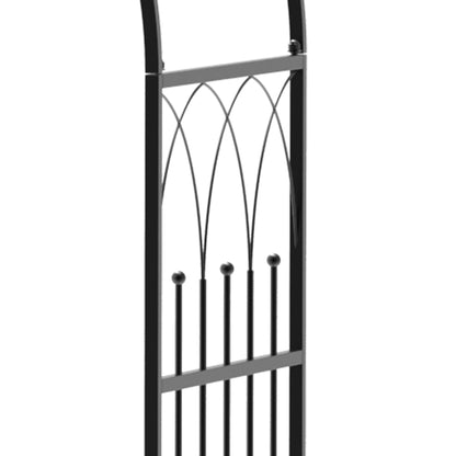 Garden Arch Bench Outdoor Patio Trellis Arbor for Climbing Plant Antique Black