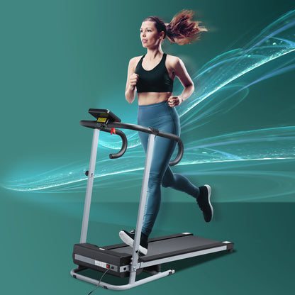 HOMCOM Electric Treadmill, 500W, 28kg-Black/Grey 