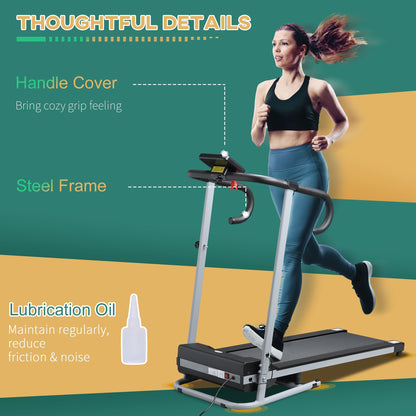 Electric Treadmill, 500W, 28kg-Black/Grey