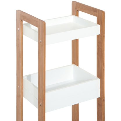 Bathroom Floor Cabinet, 3-Tier, Bathroom Rack-Bamboo