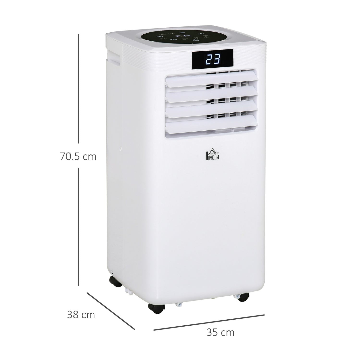 7000 BTU Air Conditioner Portable AC Unit for Cooling Dehumidifying Ventilating with Remote Controller for Bedroom, White