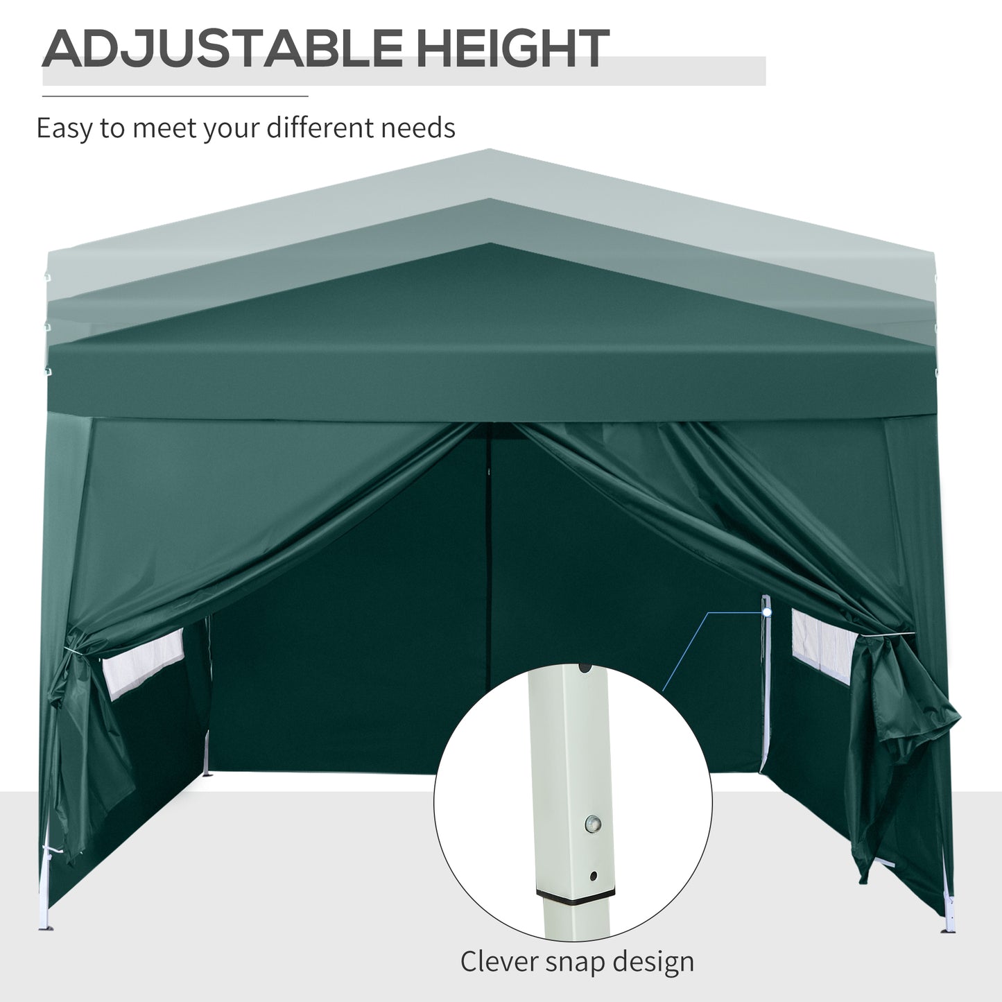 Pop Up Gazebo Marquee, size(3m x 3m)-Green