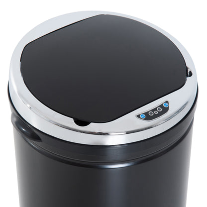 Inside Trash Can, Smart, Dustbin for Kitchen, 42L Stainless Steel W/ Bucket-Black