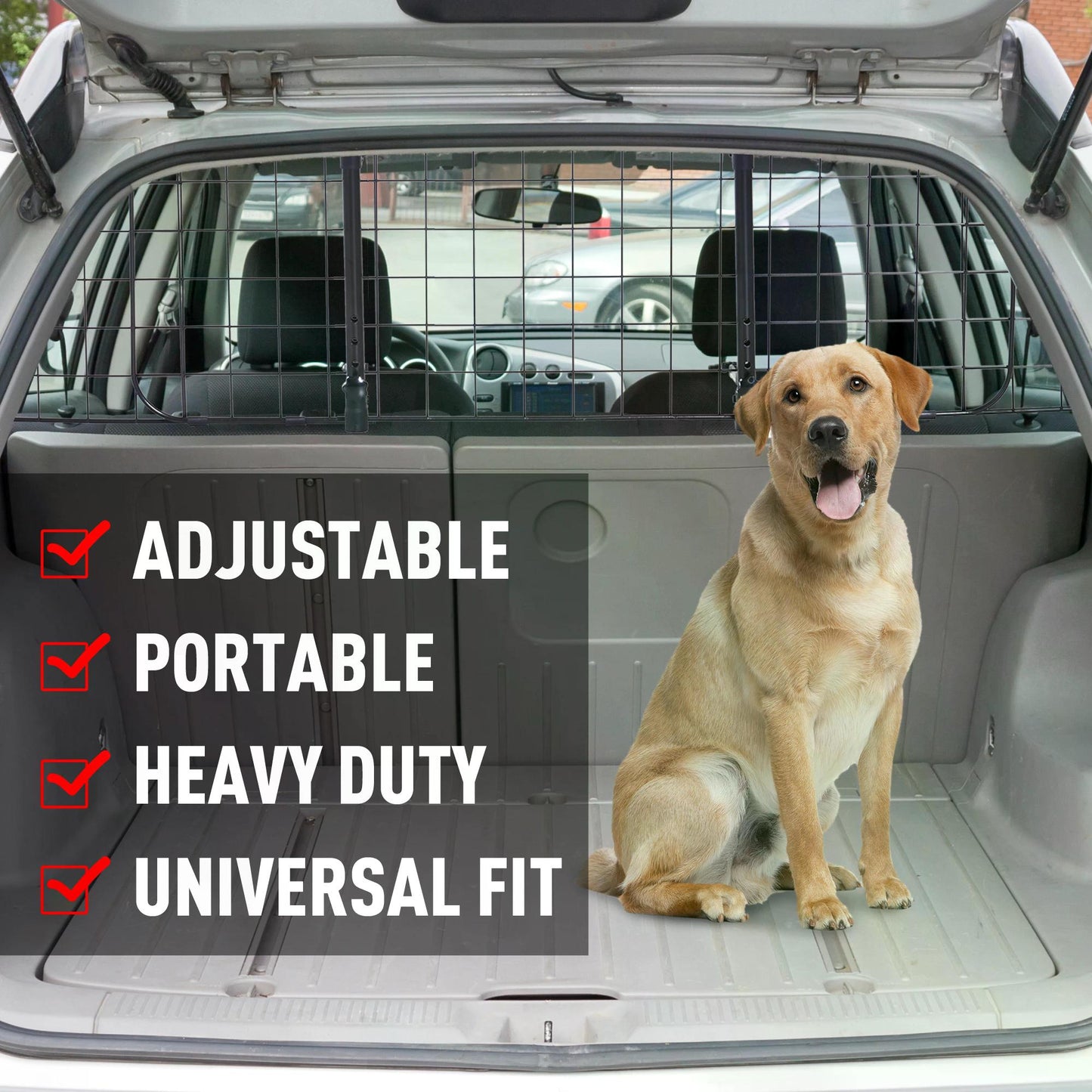 Pet Dog Car Barrier Heavy Duty Adjustable Ventilated Mesh Wire Guard Protector Pet Playpens