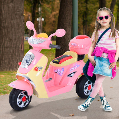 HOMCOM Electric Ride on Motorcycle-Pink 