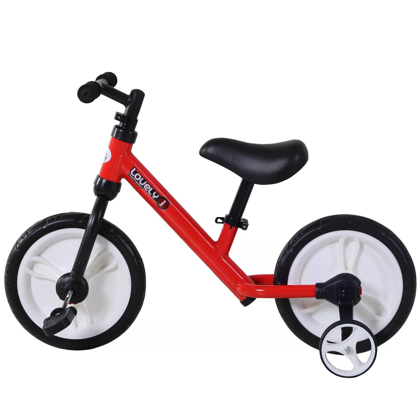 PP Toddlers Removable Stabiliser Balance Bike Red