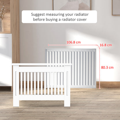 (112 x 81 x 19 cm) MDF Radiator Cover-White