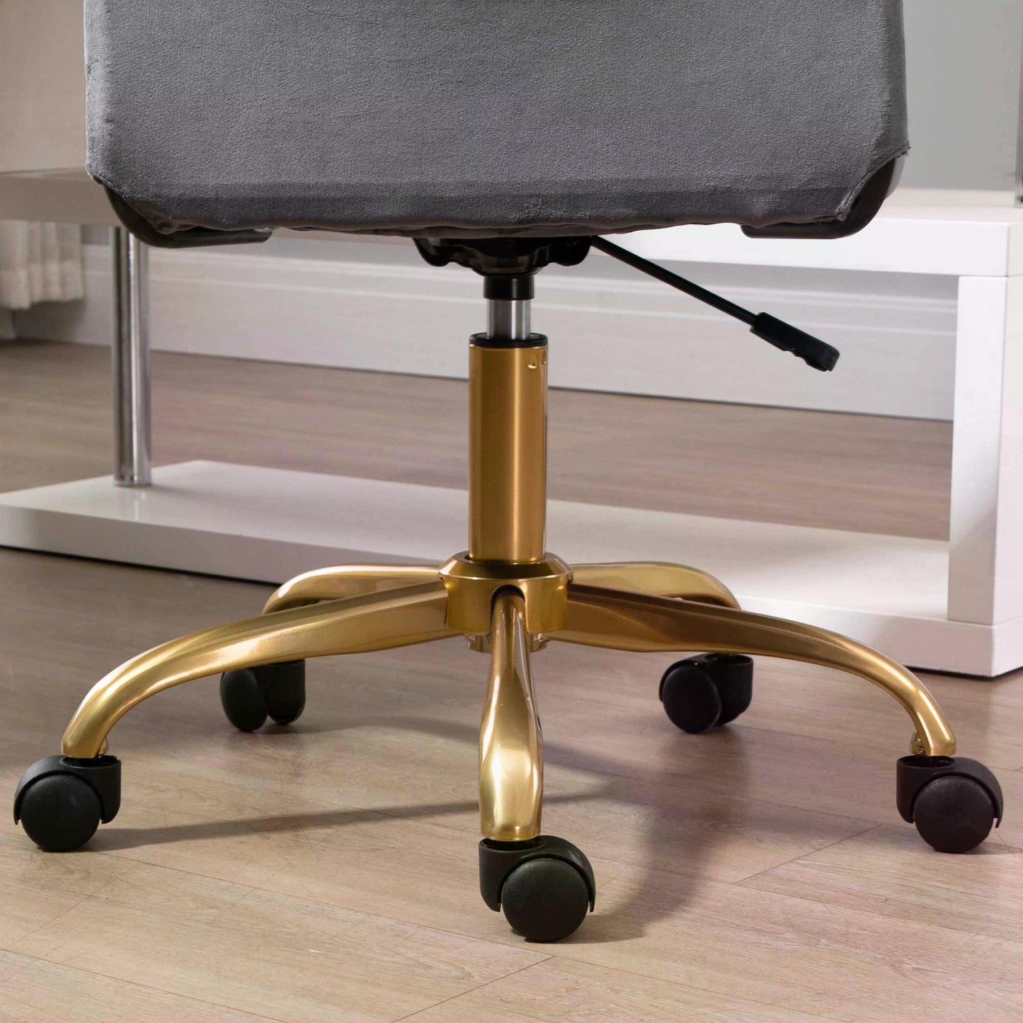 Armless Office Task Chair, w/360° Swivel Office Chair, Height Adjustable