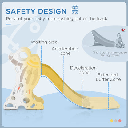 AIYAPLAY Childrens Slide Indoor Freestanding Baby Slide Space Theme for Ages 1.5-3 Years - Grey