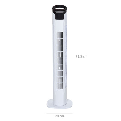 Freestanding Tower Fan, 3 Speed 3 Mode, 7.5h Timer, 70 Degree Oscillation, LED Panel, 5M Remote Controller, Black and White