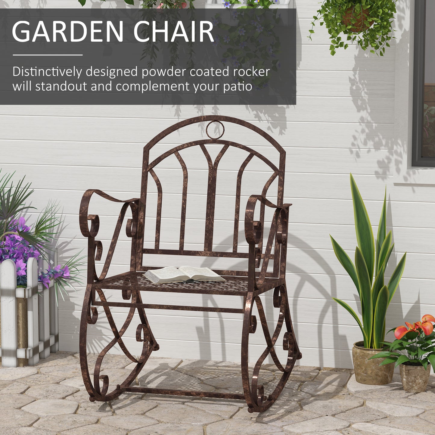 Iron Rocking Chair-Bronze