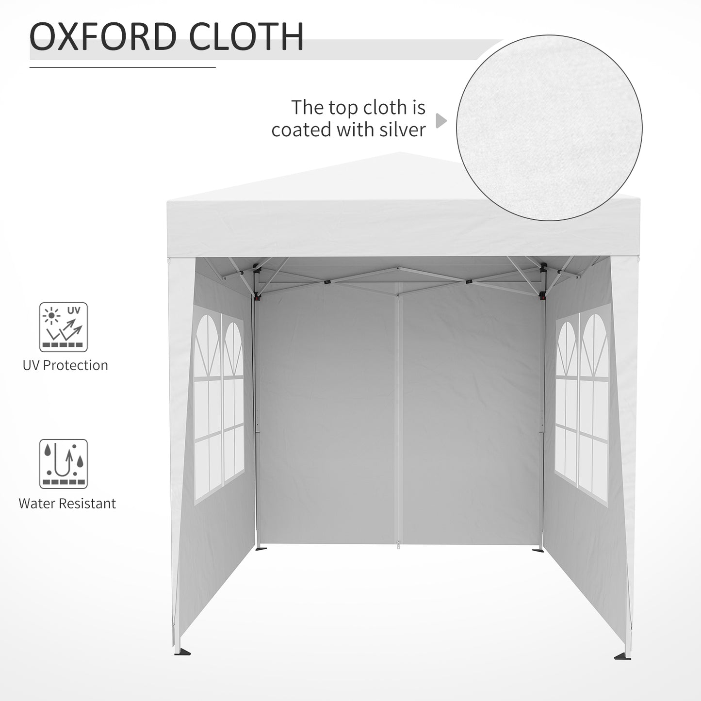 2 x 2m Pop Up Gazebo - White