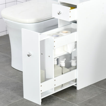 Bathroom Floor Cabinet, 17W x 48D x 58Hcm-White