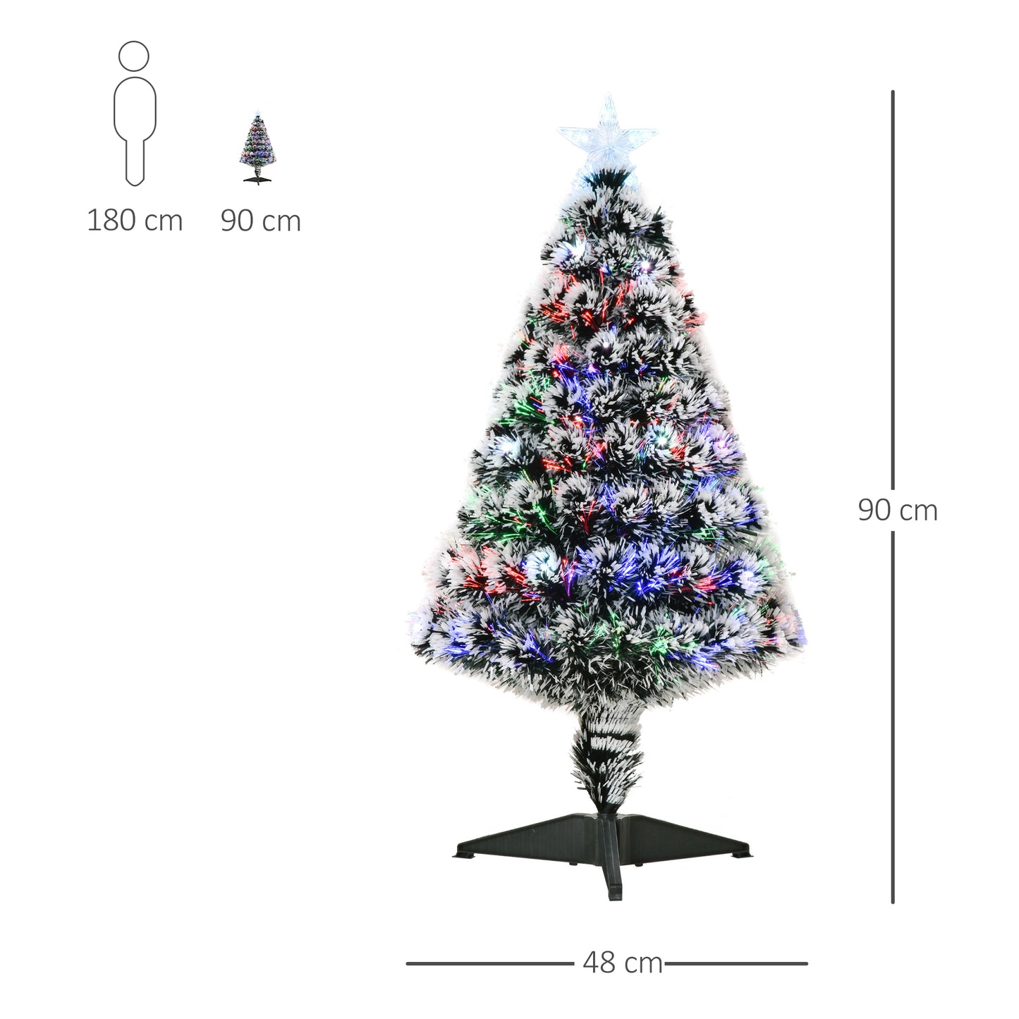 3ft Prelit Christmas Tree, Small Christmas Tree, Snowy