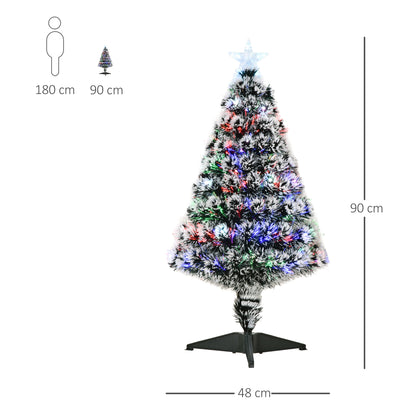 3ft Prelit Christmas Tree, Small Christmas Tree, Snowy