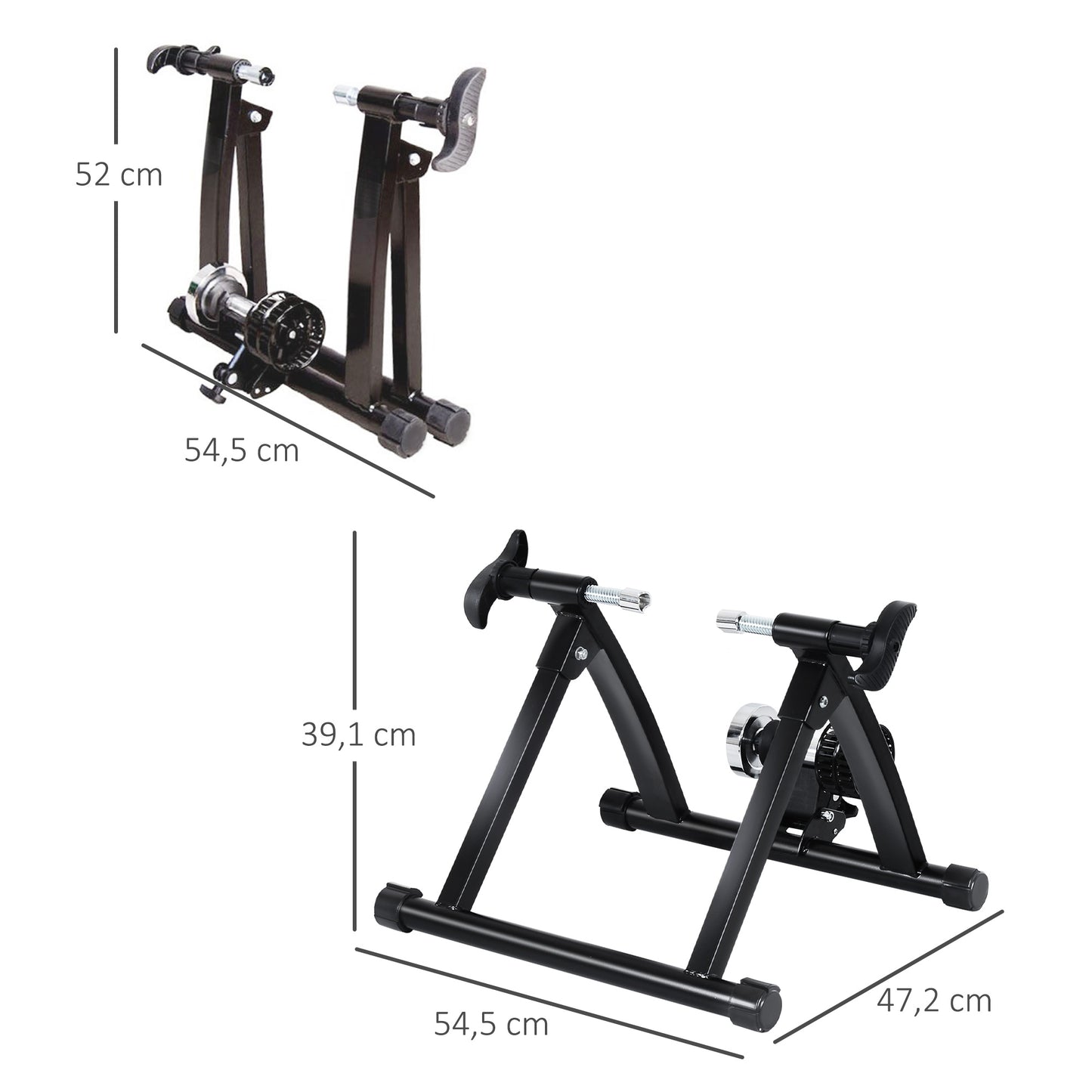 Stationary Bike Stand, Foldable Indoor Bicycle Trainer-Black