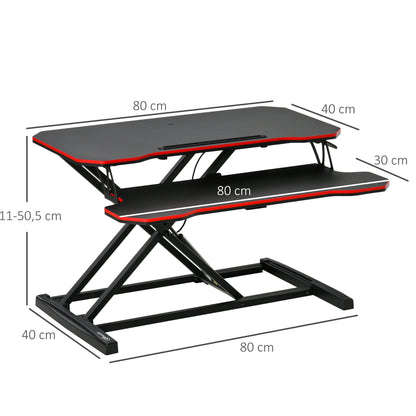 Liftable Computer Stand Height Adjustable Ergonomic E-sports Desktop Stand PC w/ Keyboard Tray Widely Compatible