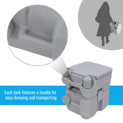 Portable Camping Toilet Portable Potty-Grey