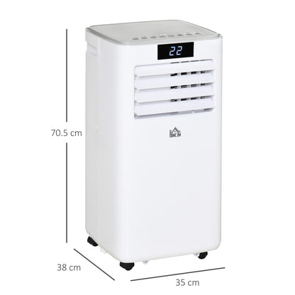 7000 BTU Mobile Air Conditioner Portable AC Unit for Cooling Dehumidifying Ventilating w/Remote Controller, LED Display, White