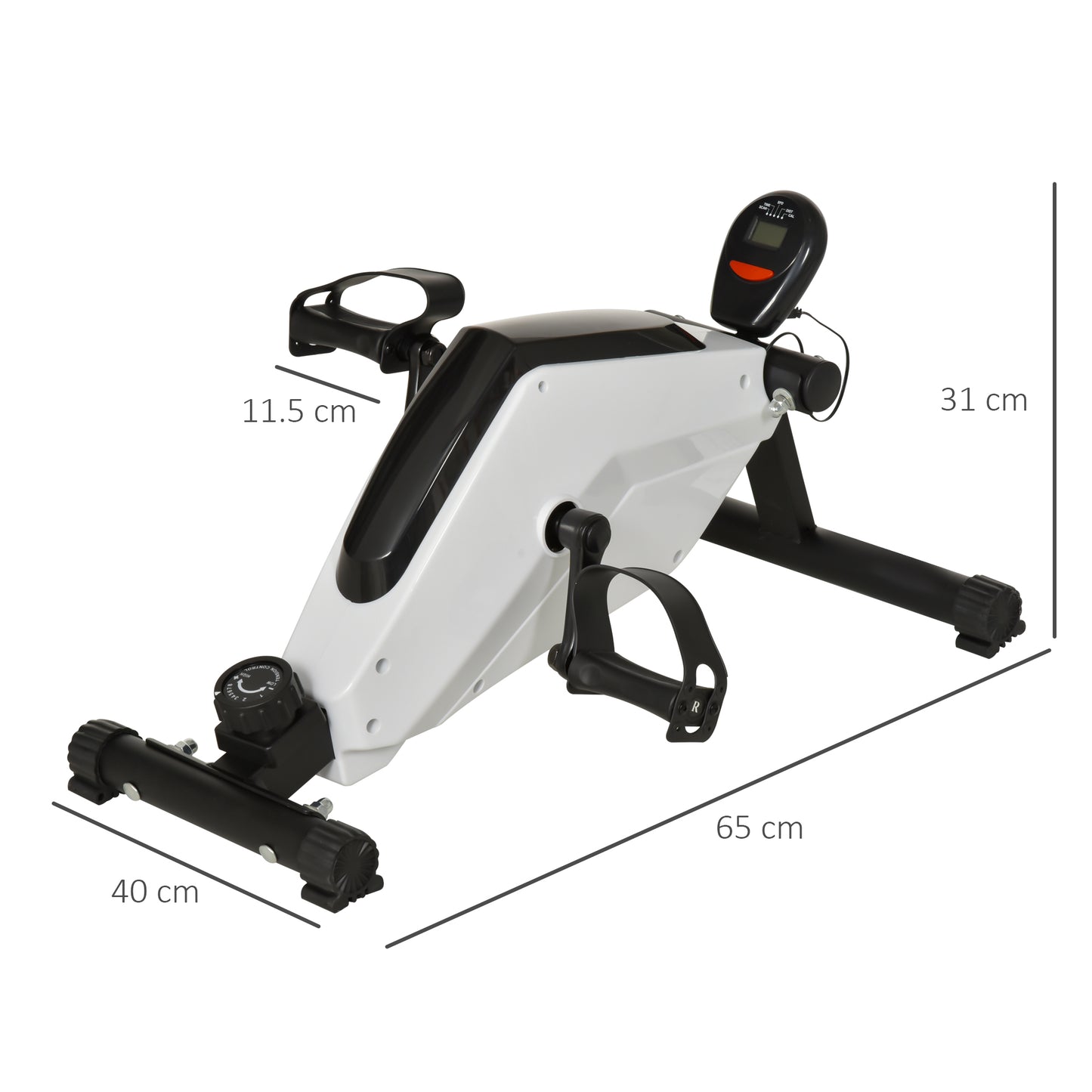 Under Desk Bike Magnetic Elliptical Machine Elliptical Trainers Pedal Trainer w/LCD Display and 8-Level Adjustable Resistance