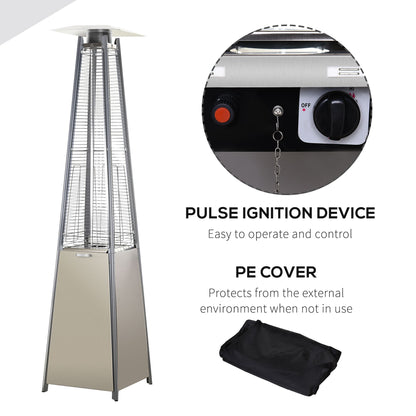 Pyramid Patio Heater,18.2x13.4H cm-Stainless Steel