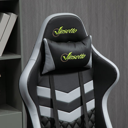 Gaming Chair Ergonomic Design with Headrest and Lumbar Pillow Rotatable Home Leather Office Chair