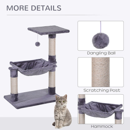 70cm Cat Tree Cat Tower Scratching Post Climbing Tree for Kitten Activity Center Beige