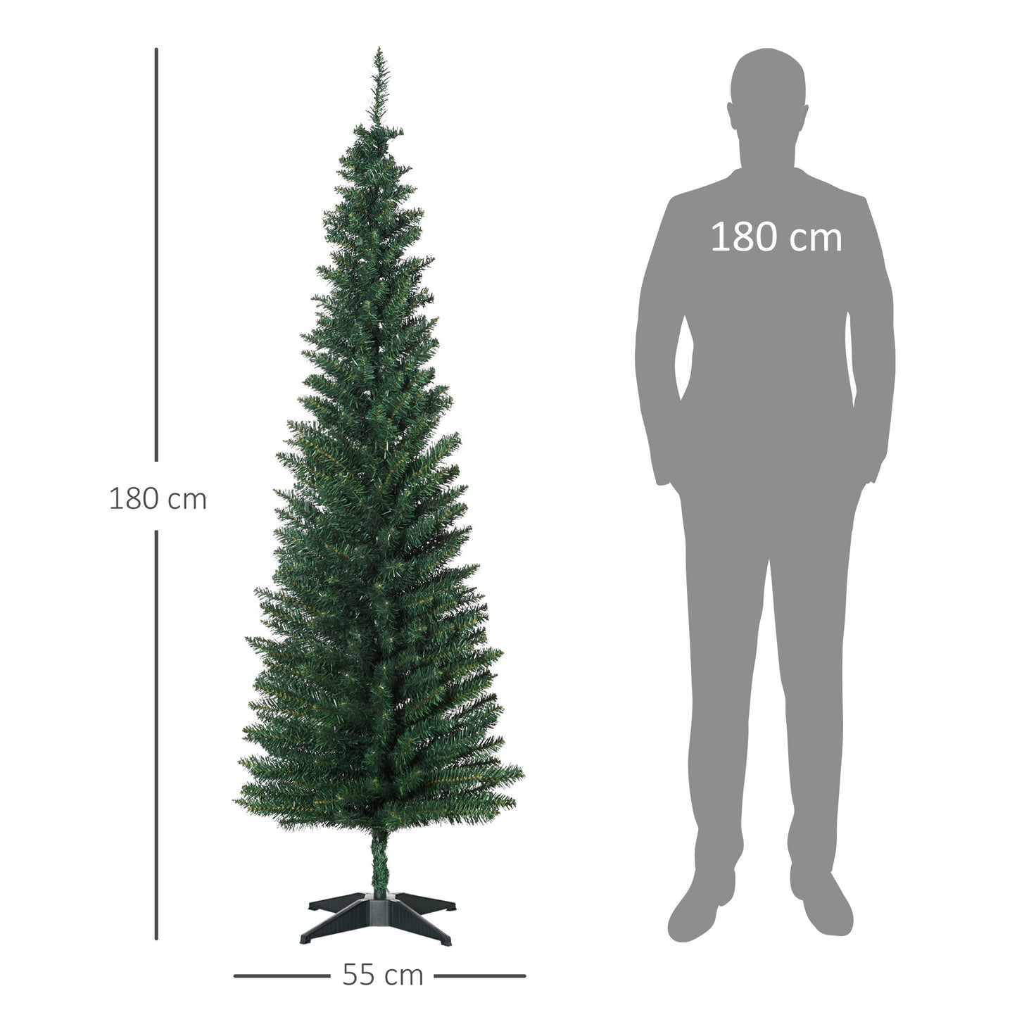 2.1m Tall Christmas Pine Tree Artificial Easy Assembly Holiday Décor W/ Stand