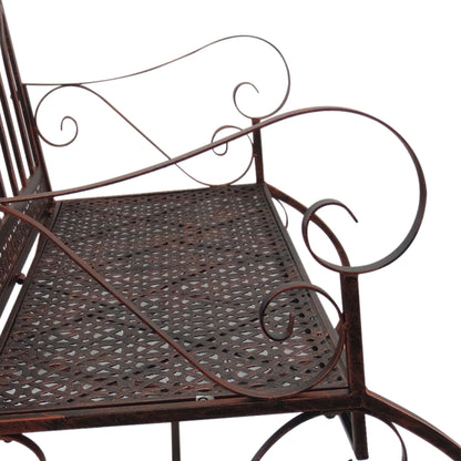 Outdoor Iron Rocking Chair-Bronze Red