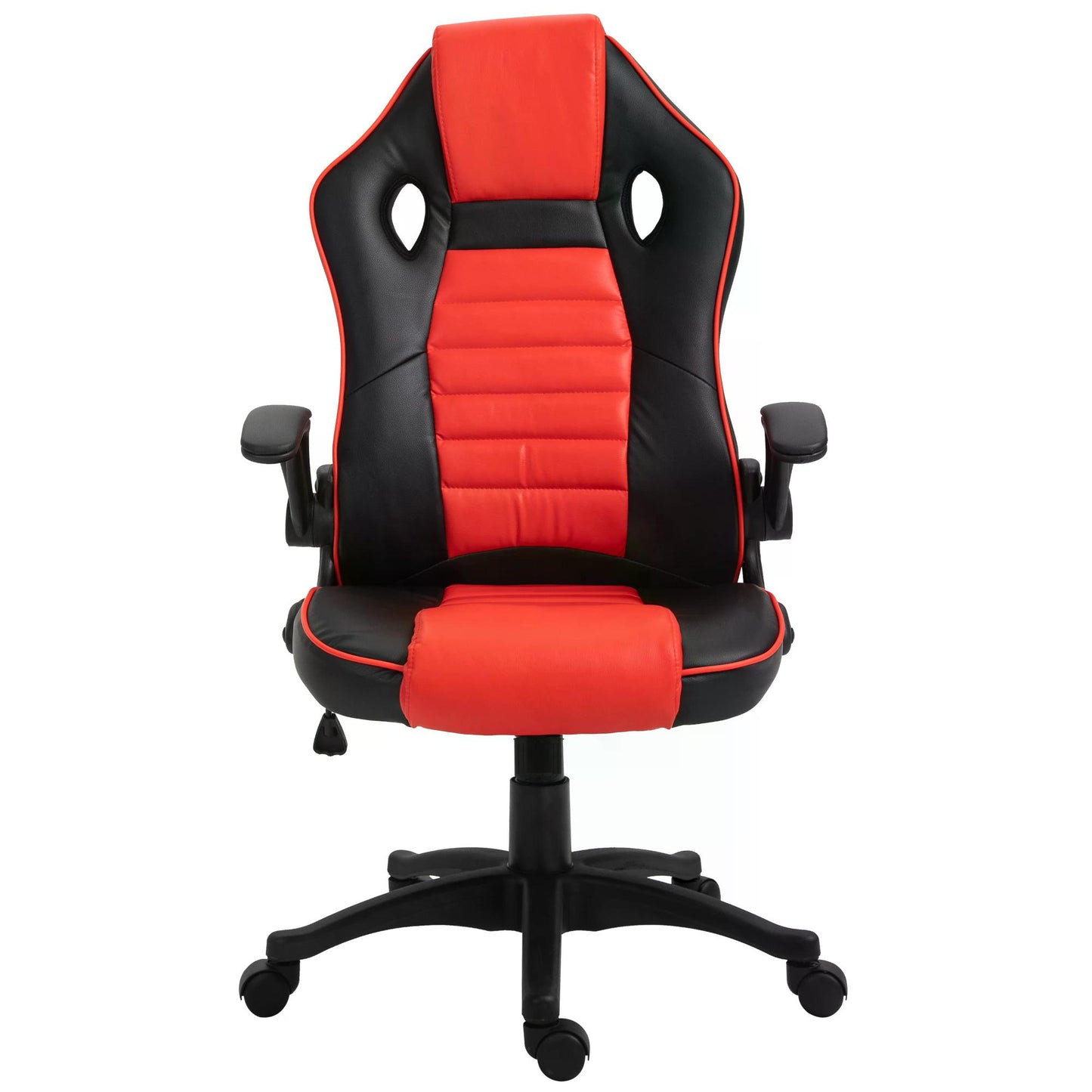 Home Office Video Game Racing Chair Swivel High Back Ergonomic Tilt Design Flip-up Armrest Height Adjustable Free Moving