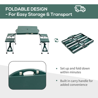 Foldable Picnic Table Set - Green