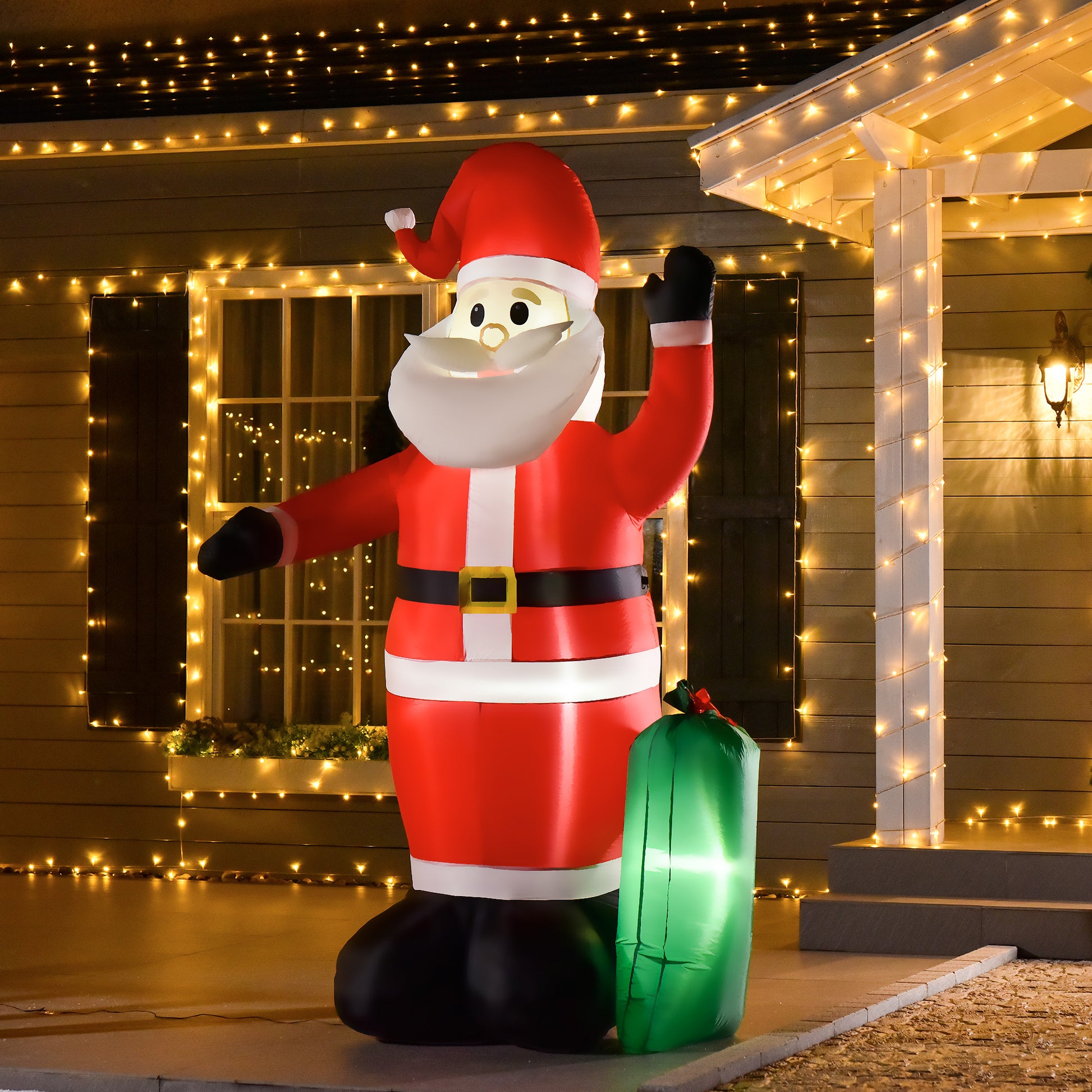 HOMCOM Inflatable 2.4m Santa Claus  