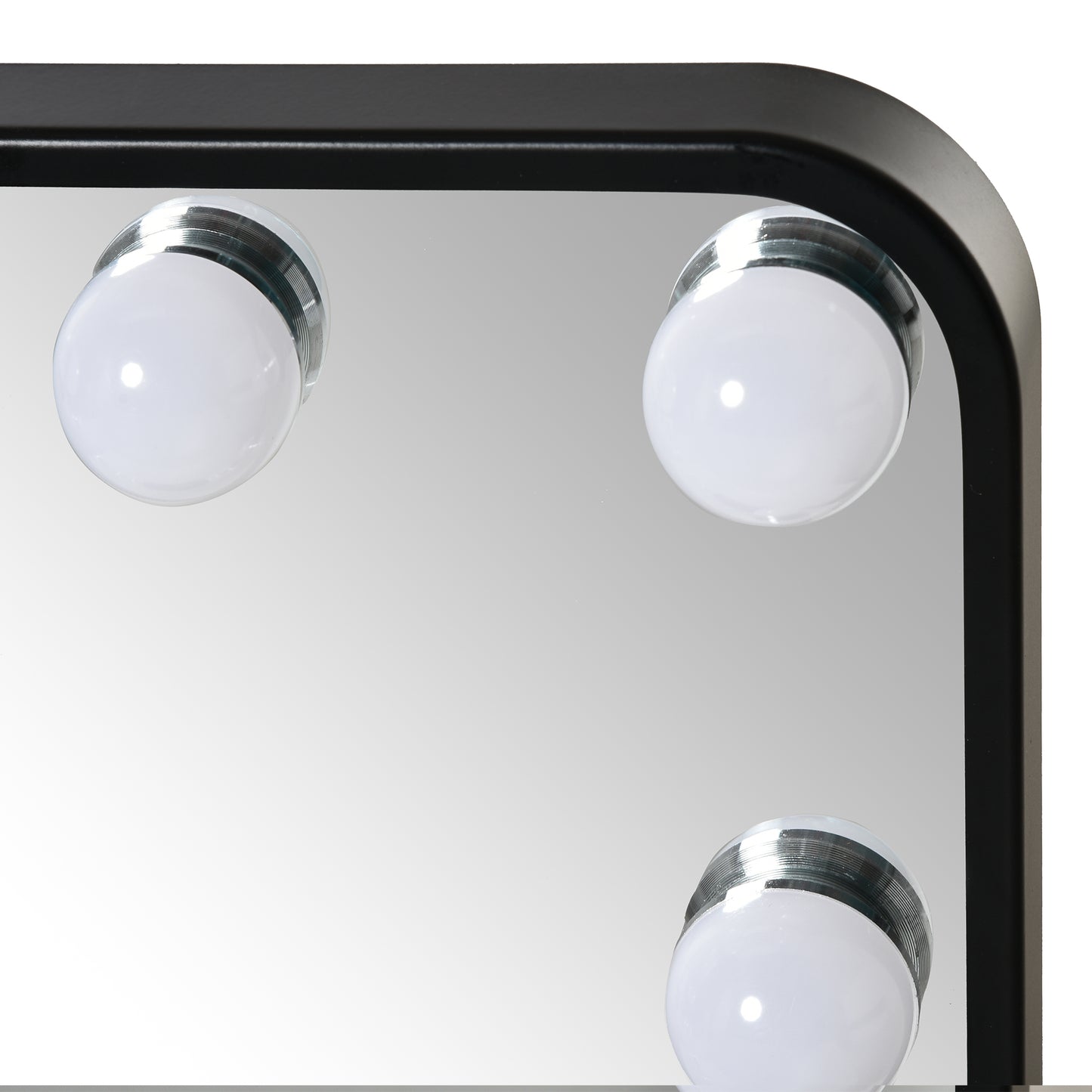 Vanity Table Mirror with Lights, Hollywood Makeup Mirror, with 12 Dimmable LED Bulbs, Memory Function Black