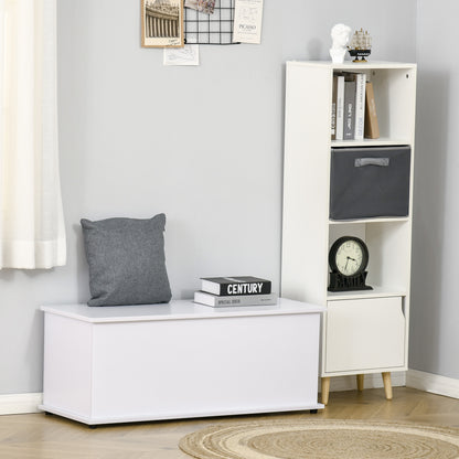 Storage Chest Trunk, 100Lx40Wx40H cm Chipboard-White