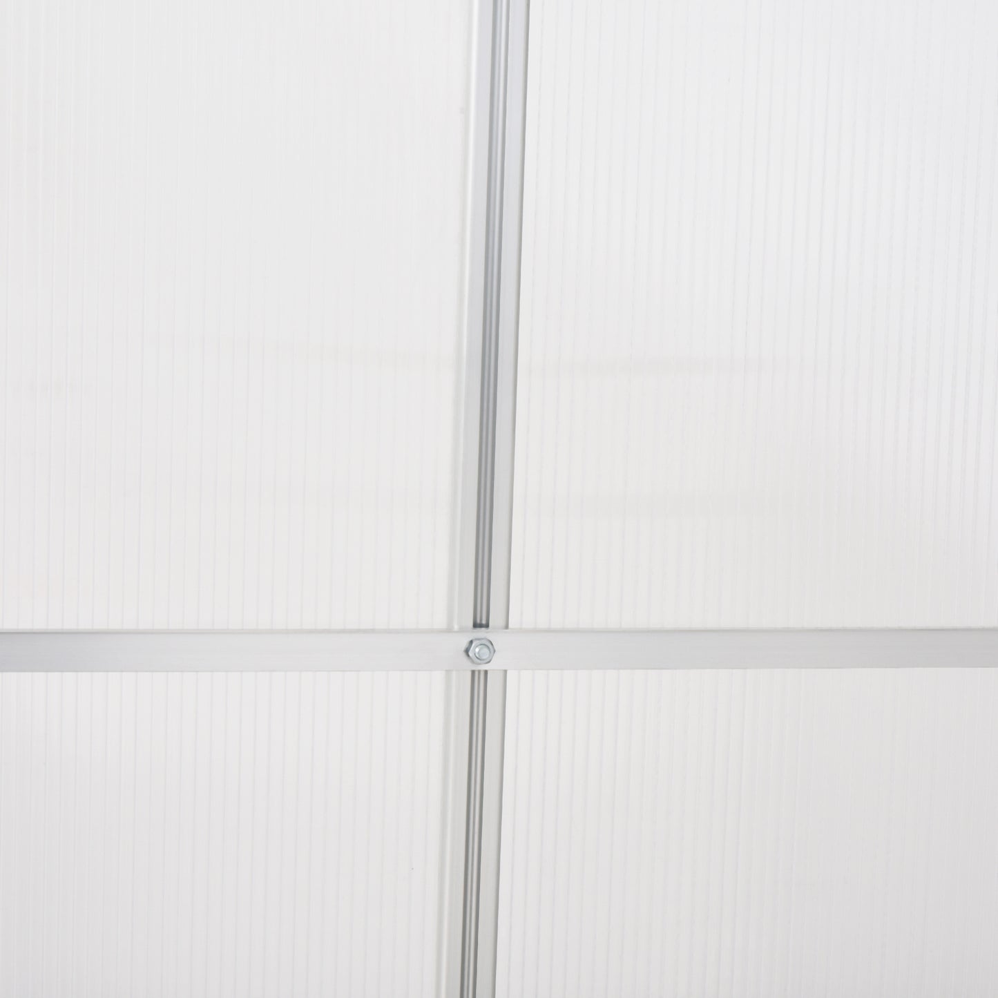 6 x 6 FT Walk-In Greenhouse Polycarbonate Panels Aluminium Frame w/ Sliding Door Adjustable Window 3.6㎡ Inner Area  Aosom IE