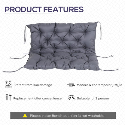 2-Seater Cushion,100Wx98Lx8T cm-Dark Grey