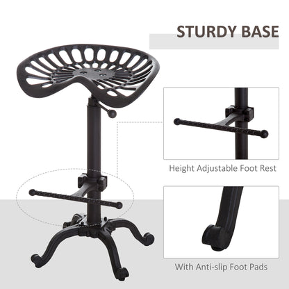 Adjustable Cast Iron Bar Stool