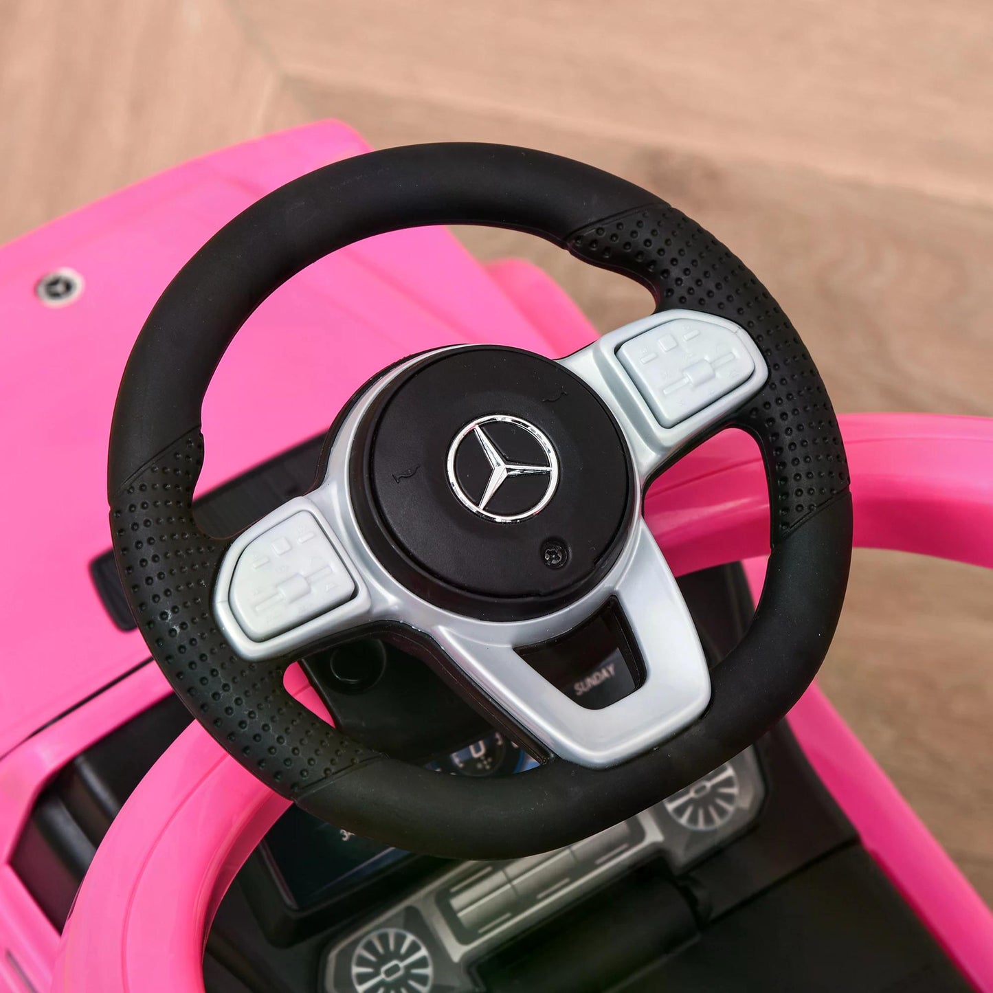 Compatible Ride-on Sliding Car Mercedes-Benz G350 Walker Foot to Floor Slider Stroller Toddler Vehicle Push-Along Pink