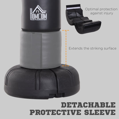 Boxing Punch Bag on Stand, 5.8 FT-Black