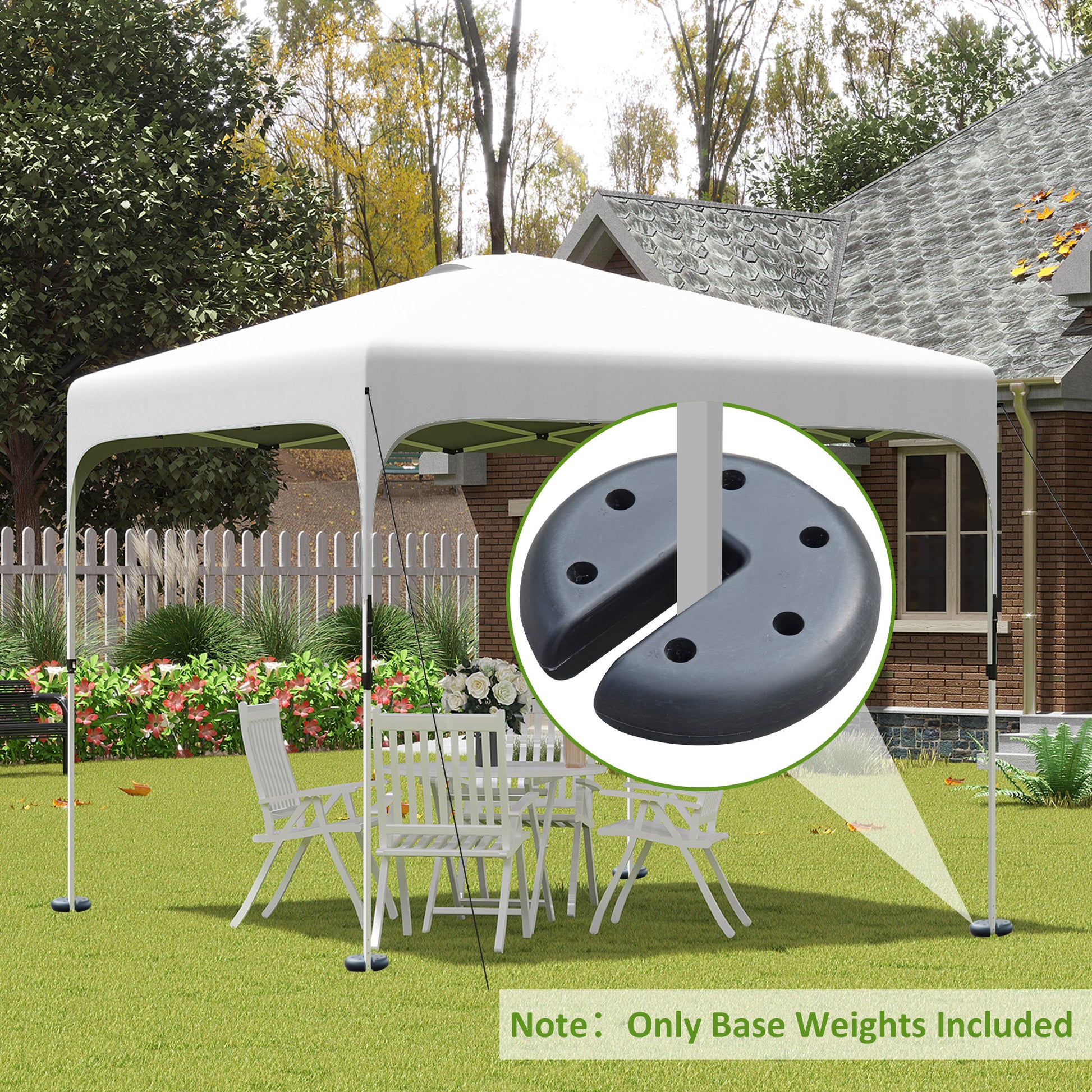 Outsunny Tent Weight Base, 4pcs Anchor Weights