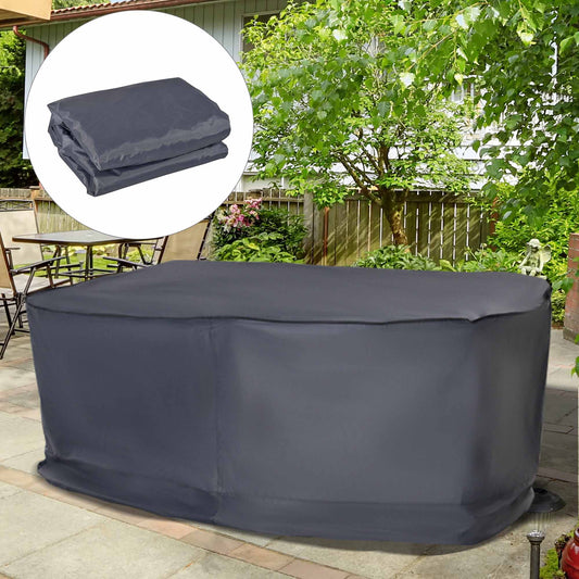 Outsunny Garden 2-3 Seater Sofa Cover Furniture Cover Set Water Resistant All-weather Shelter Protection Oxford-Grey